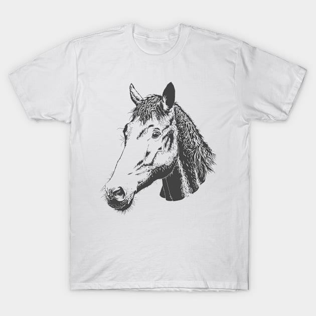 Drawing Horse T-Shirt by Winterplay